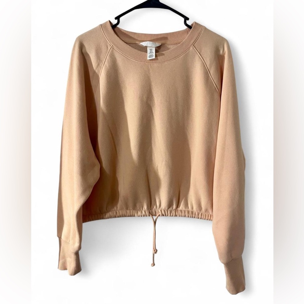 H&M Women's Cropped Drawstring Sweatshirt